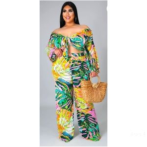 Tropical Print 2 Piece Set